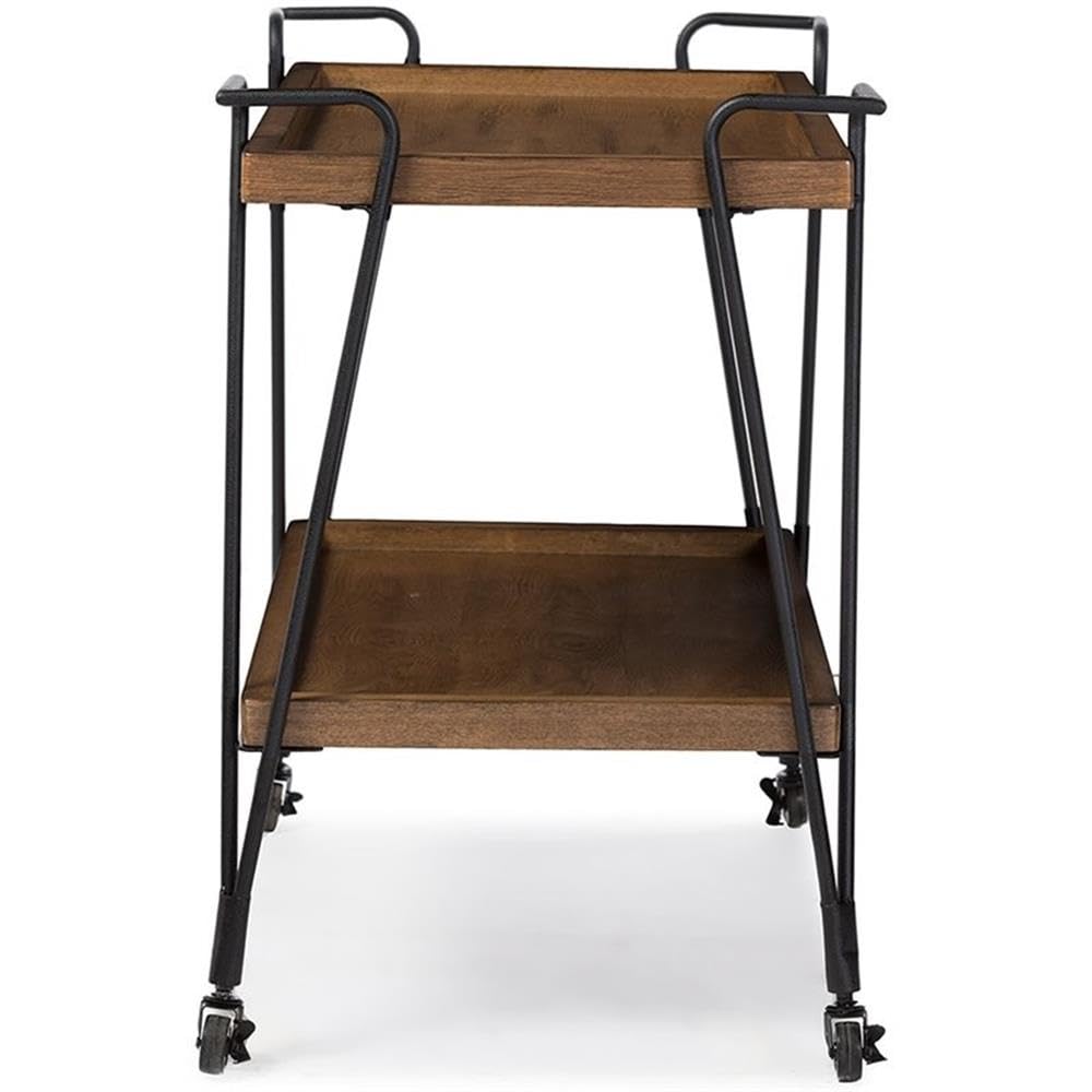 Baxton Studio Ylx-9040 Serving-Carts, 21&quot; L X 33.5&quot; W X 33&quot; H, Black