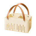 HEAVENGLOW Portable Storage Basket Shower Basket with Handle for Bathroom Dorm Room Gym Cream