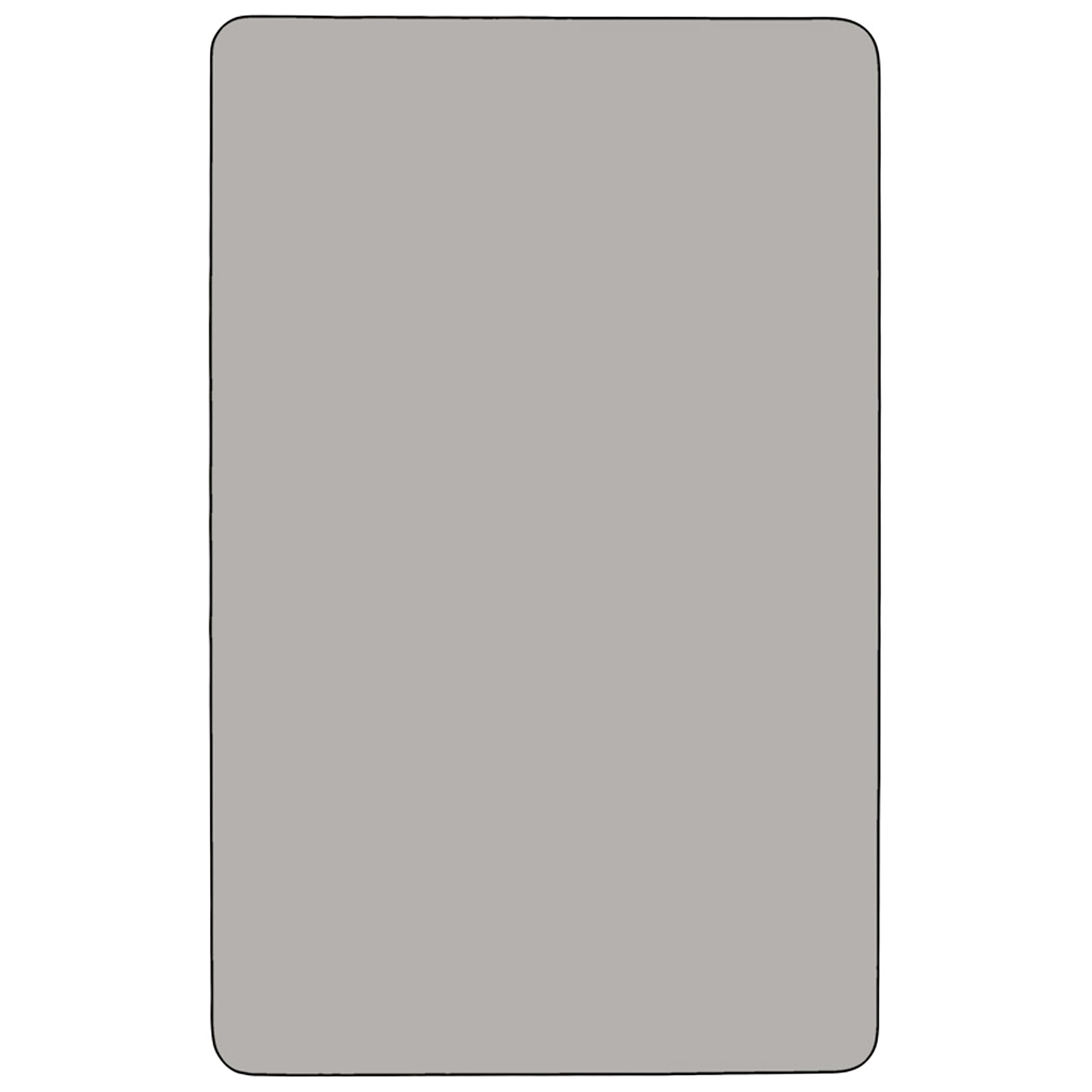 Flash Furniture Wren 30''W x 72''L Rectangular Grey HP Laminate Activity Table - Height Adjustable Short Legs