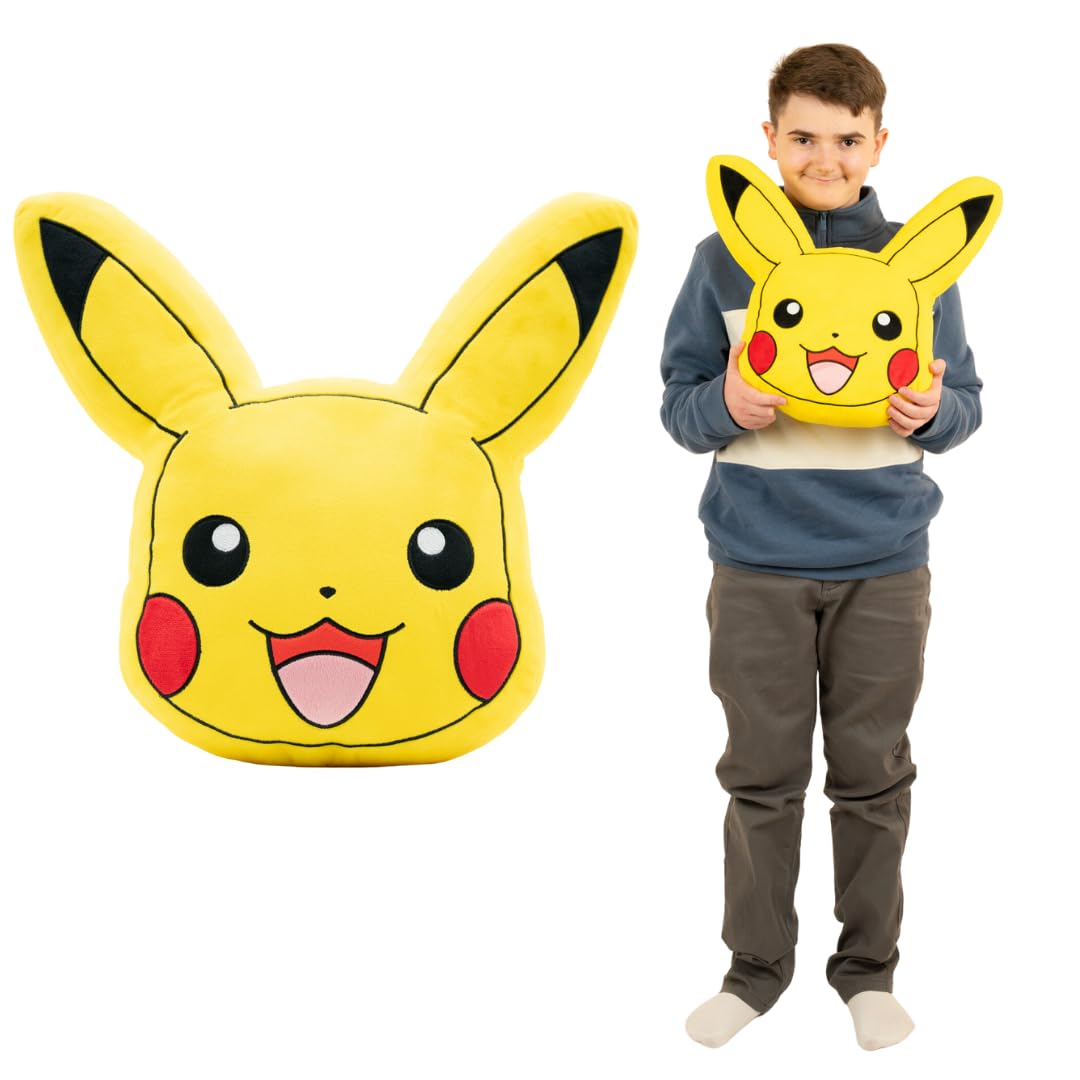 Franco Pokemon Pikachu Anime Bedding Super Soft Plush Decorative Pillow, One Size, (Officially Licensed Product)