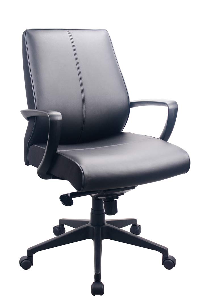 HomeRoots 25.25' X 28.5' X 43.25' Black Leather Chair