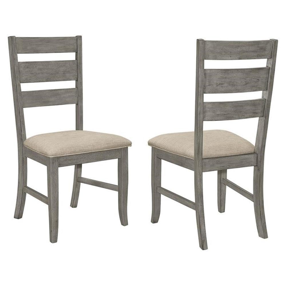 Best Quality Furniture D499-Sc2 Dining Set, Rustic Dark Gray