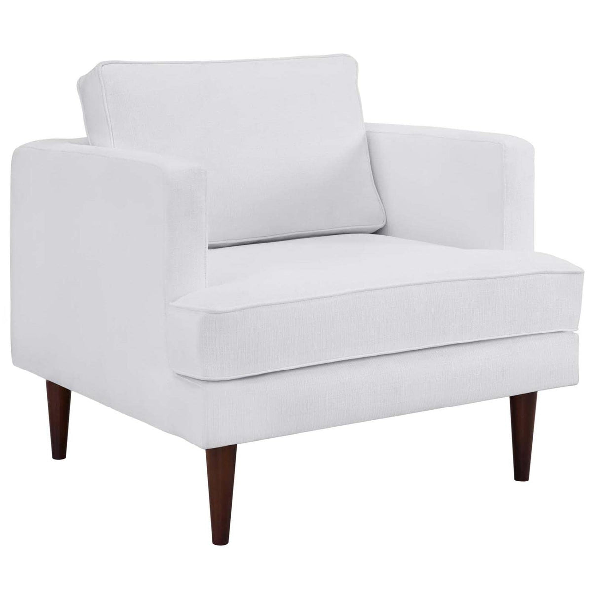 Modway Agile Upholstered Fabric Contemporary Modern Lounge Accent Arm Chair In White