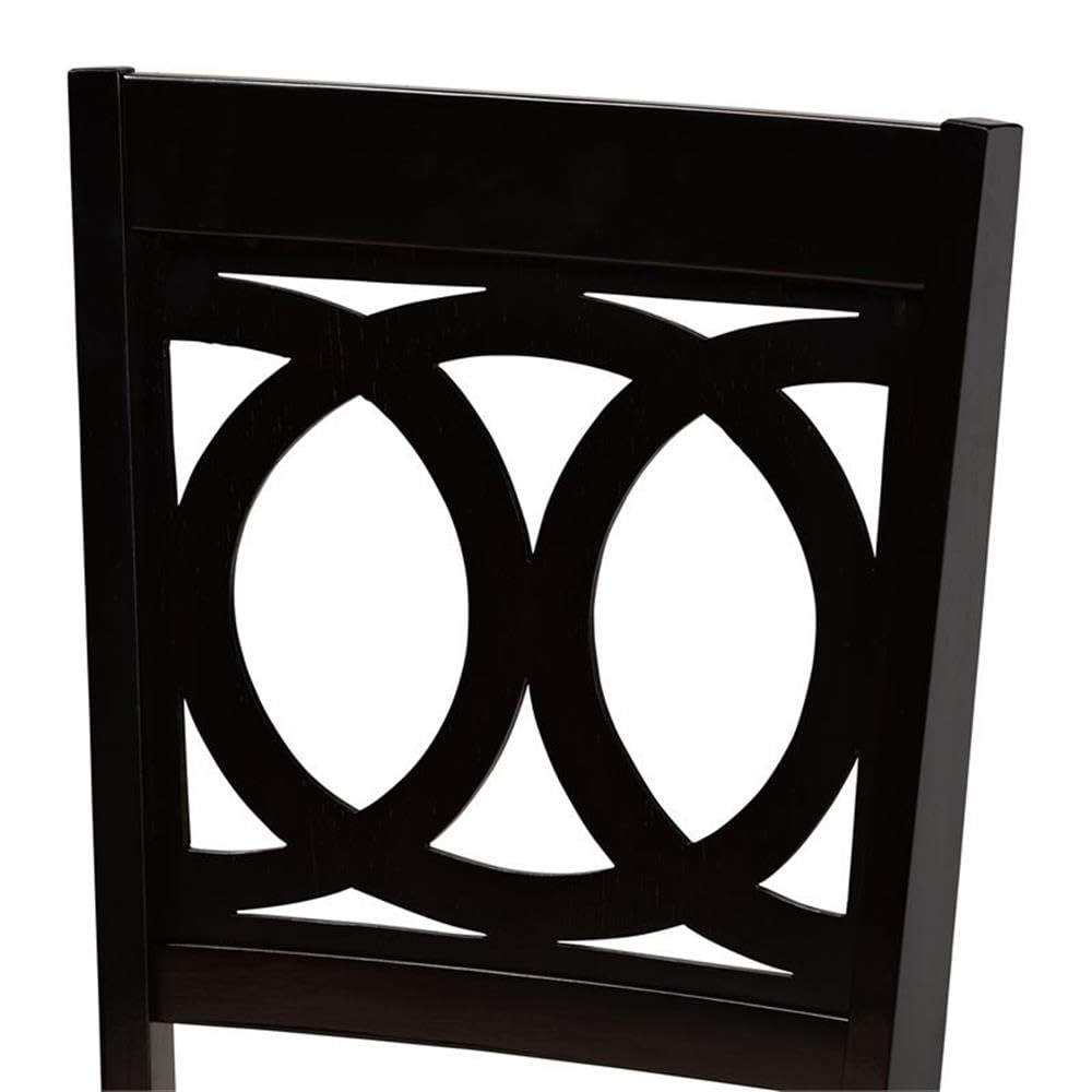 Baxton Studio Lenoir Modern and Contemporary Sand Fabric Upholstered Espresso Brown Finished Wood 7-Piece Dining Set