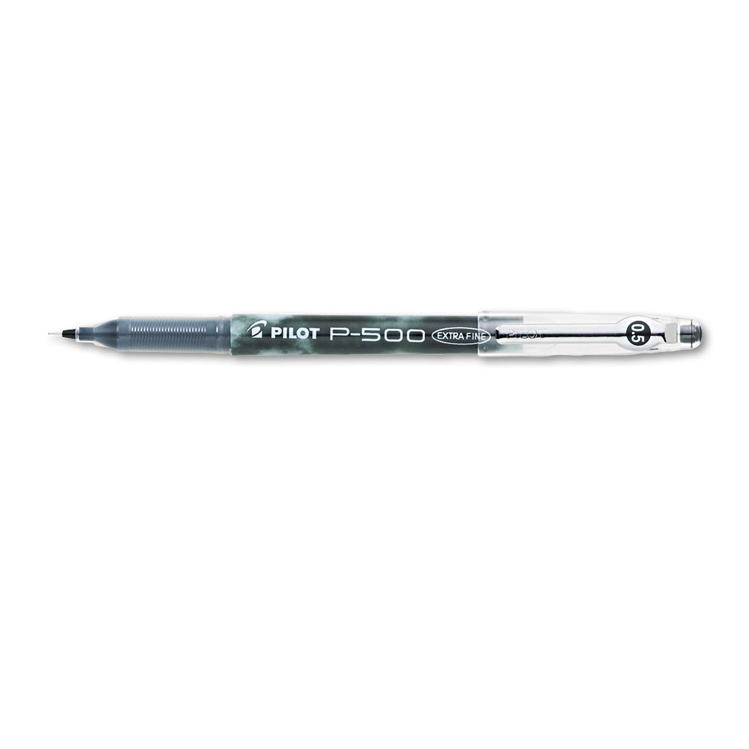 Pilot, Precise P-500 Gel Ink Rolling Ball Stick Pens, Extra Fine Point 0.5 Mm, Black, Pack Of 12
