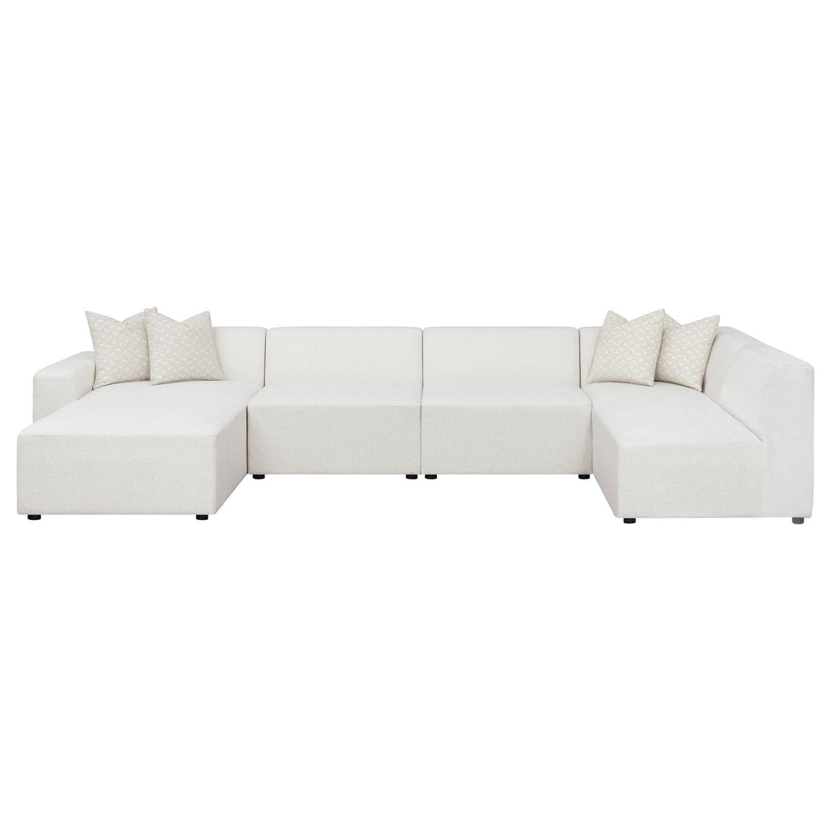 Coaster Home Furnishings Freddie 6-Piece Upholstered Modular Sectional Pearl