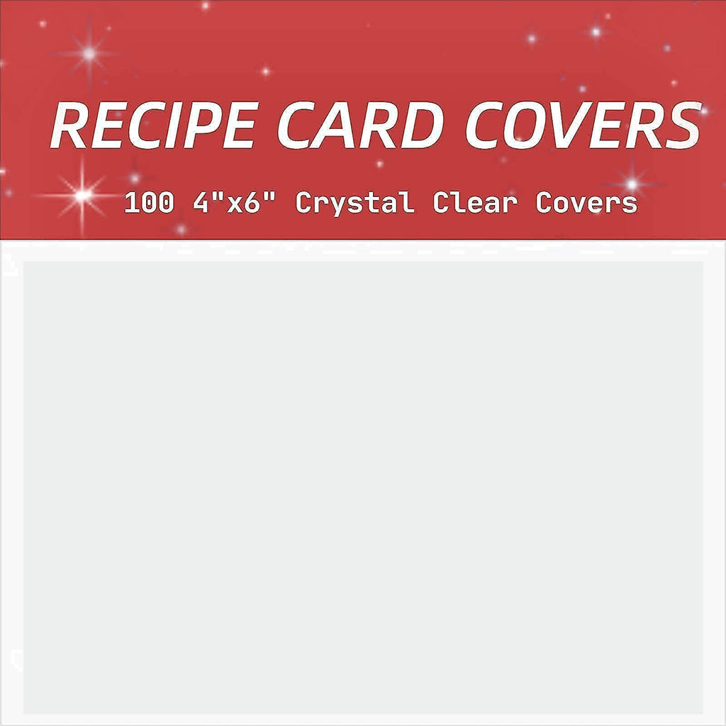 Vovoo 4X6 Recipe Cards Protectors,Recipe Card Sleeves,100 Count,Recipe Cards Covers