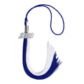 Endea Graduation Double Color Tassel with Silver Date Drop (Royal Blue/White, 2020)