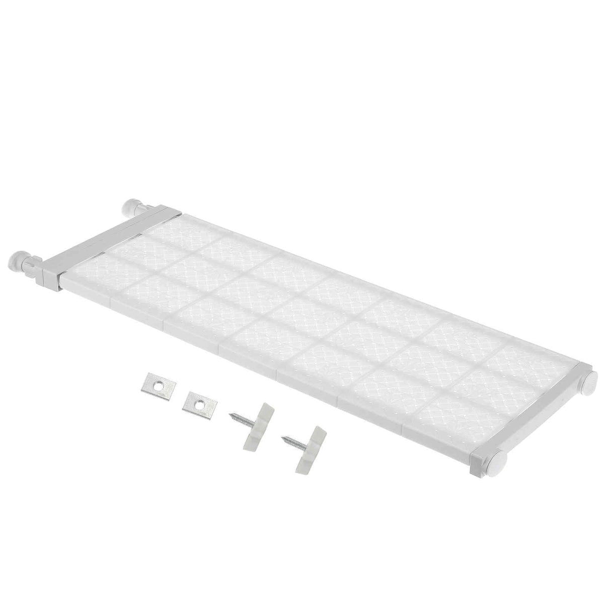 HARFINGTON Expandable Closet Tension Shelf 28.74 to 49.21 Adjustable Closet Organizer 2.5 x 9.45 Flower Pattern Storage Rack