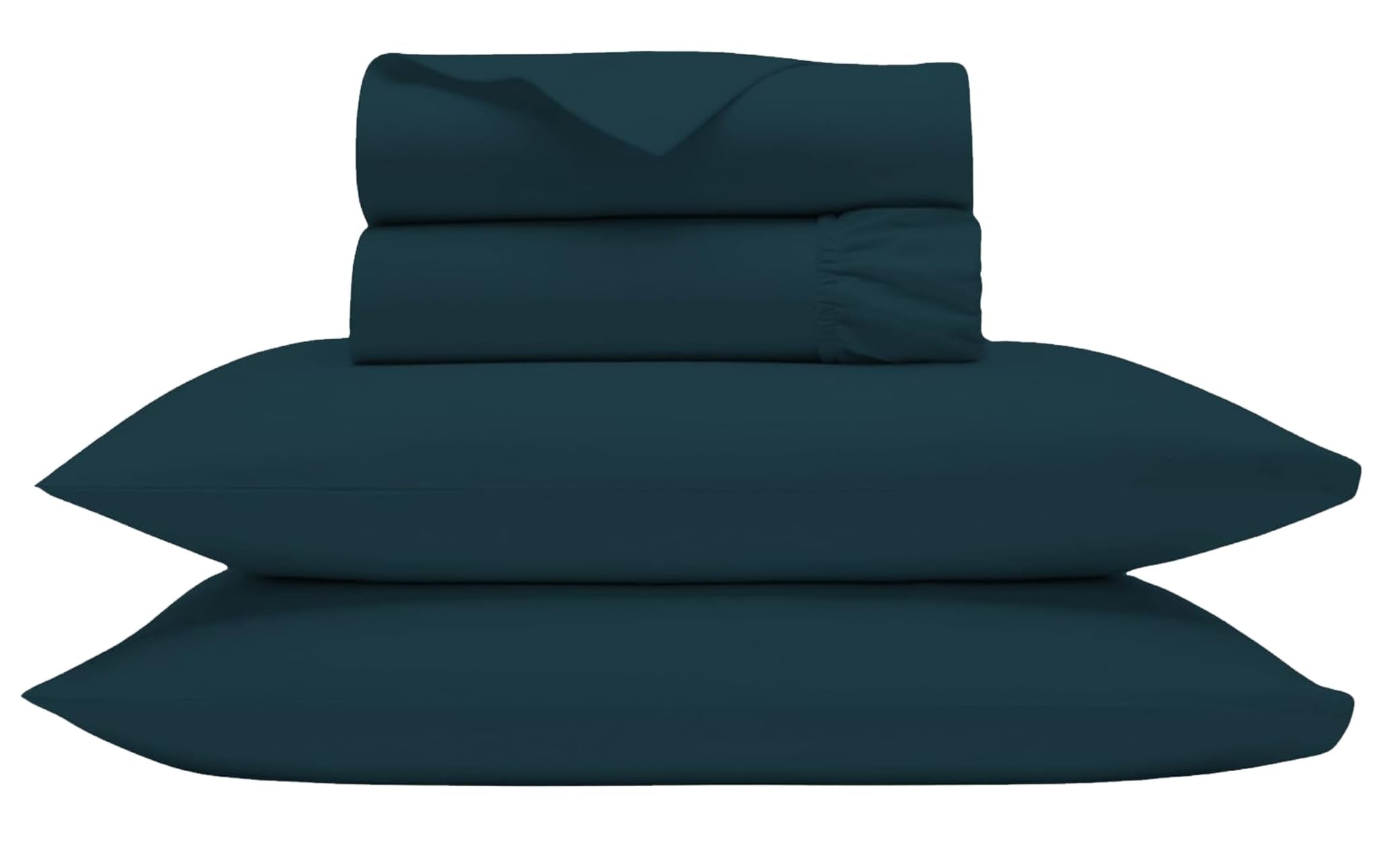 Egyptian Cotton Sheets California King Size Sheet Set, 4 Piece Bedding Set Includes 1 Flat Sheet + 1 Fitted Sheet & 2 Pillowcase