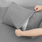 Extra Deep Pocket Full Sheet Set For Air Mattress - Deep Pocket Sheets Full Bed Sheets Set - Sheets With Pockets On Side - Easily Fits Extra Deep 16 In To 24 In Pillow Top Air Mattress (Grey)