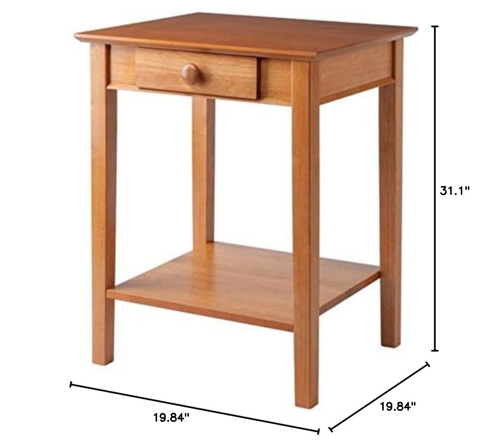 Ergode Wood Burke Home Office Printer Stand | Cottage Style Design | Adjustable Center Shelf | Ample Storage Space | Dark Coffee Finish | 19.84' W x 19.84' D x 31.1' H (99323-VV)