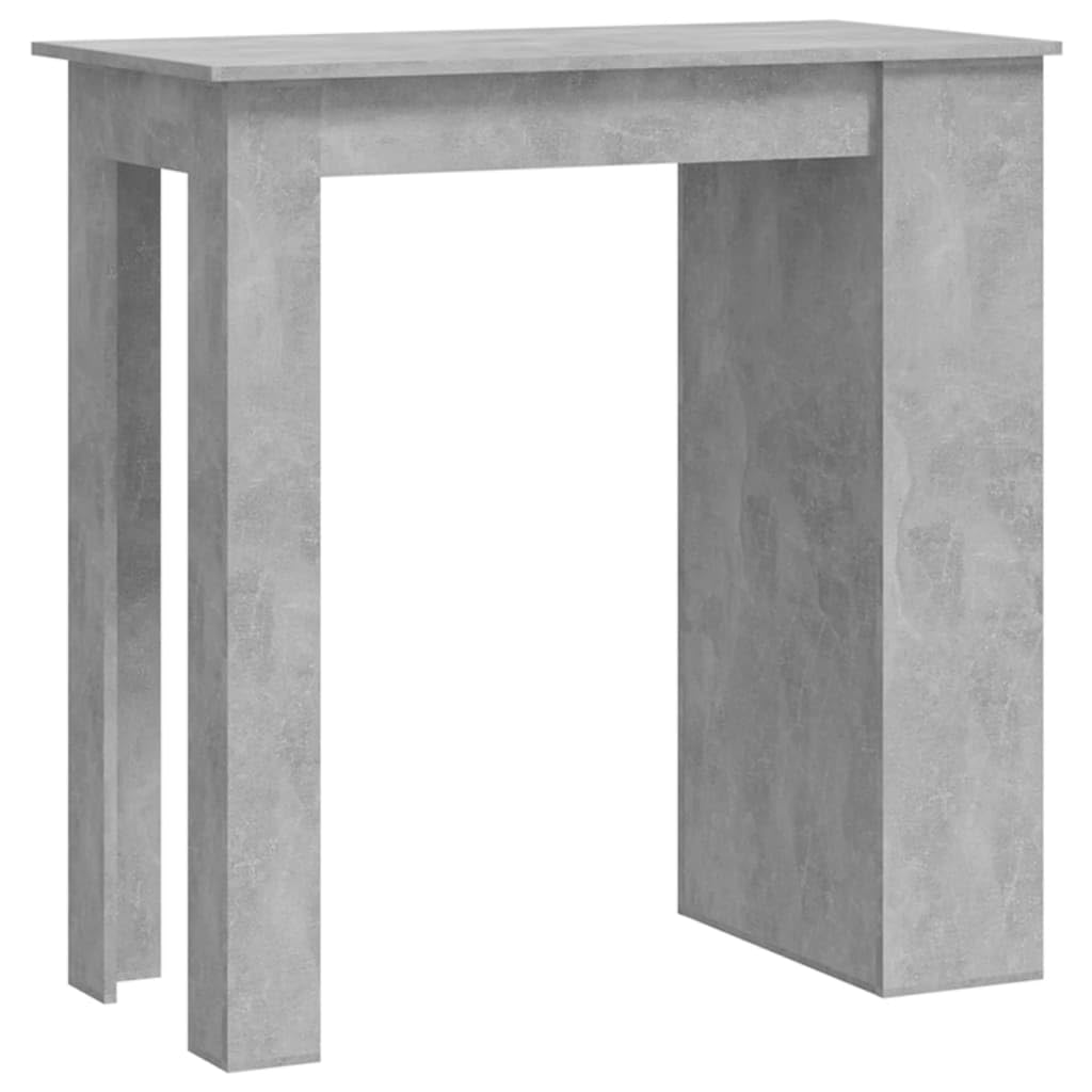 vidaXL Bar Table with Storage Rack Concrete Gray 40.2&quot;x19.7&quot;x40.7&quot;