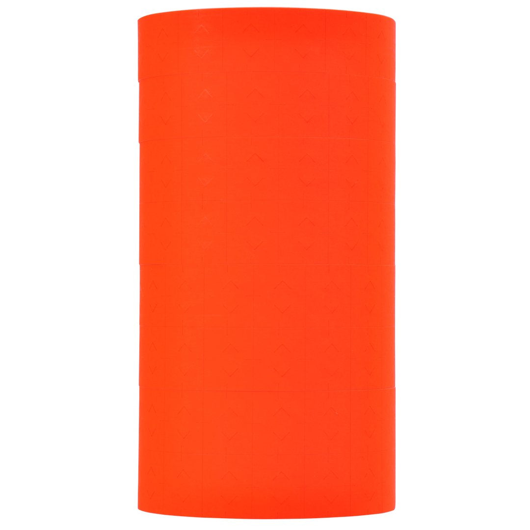 Fluorescent Red Pricing Labels To Fit Monarch 1136 And 1138 Pricers. 8 Rolls With 1 Free Ink Roller.
