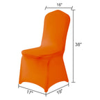 Algaiety Spandex Chair Cover,12Pcs,Chair Covers,Living Room Chair Covers,Removable Chair Cover Washable Protector Stretch Chair Cover For Party, Banquet,Wedding Event,Hotel(Orange)