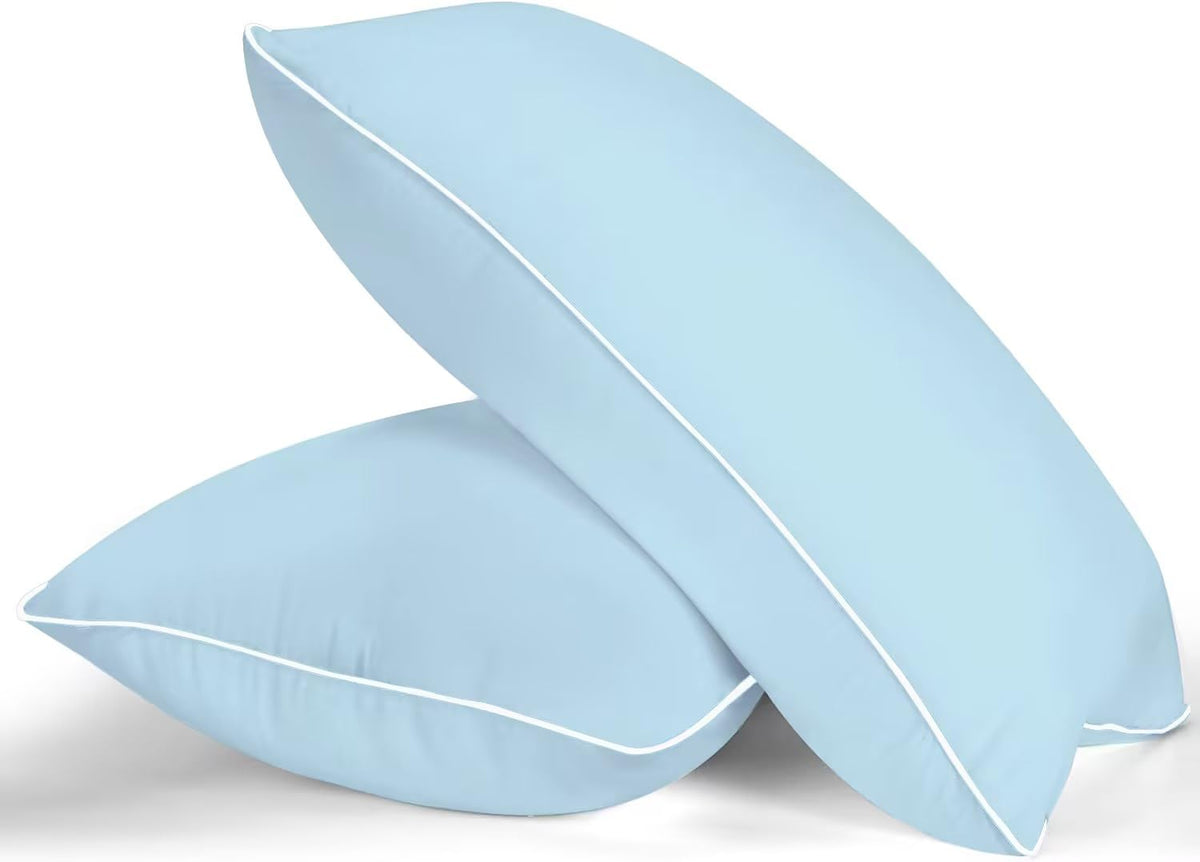 Mzoimzo Bed Pillows For Sleeping- Soft Density, Queen Size Set Of 2, Cooling Hotel Quality With Premium Soft Down Alternative Fi