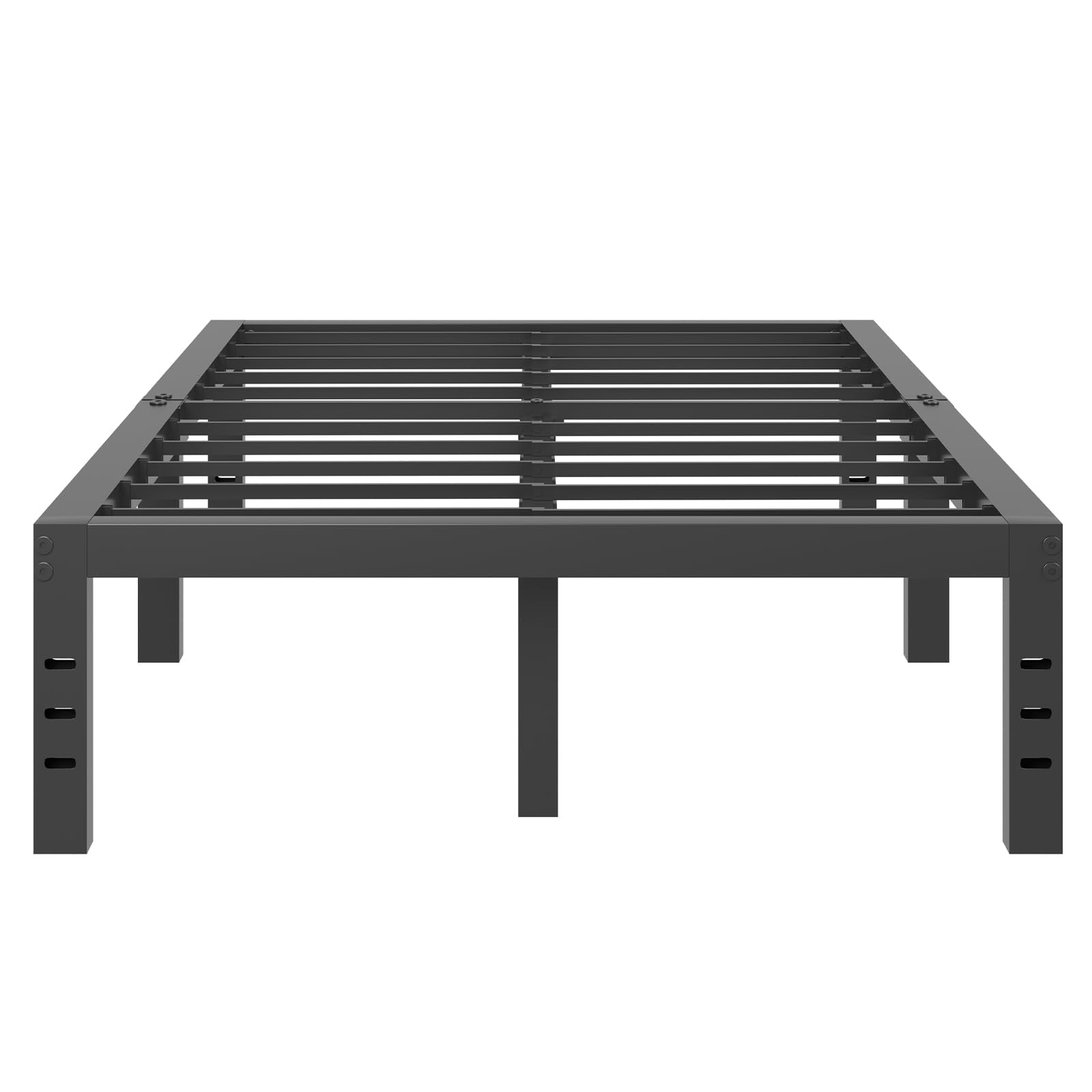 Novilla Bed Frame Queen Size, 16 Inch Simplicity Metal Platform Queen Bed Frame With Underbed Storage, No Box Spring Needed, Heavy Duty Steel Slat Support, For Bedroom, Guest Room, Noiseless