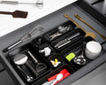 Kadcreations Drawer Organiser Trays Set, Modular Kitchen Cutlery Storage, Black