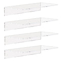 Weiai Clear Acrylic Shelves 12 Inch, Floating Wall Mounted Shelf for Wall Storage, Set of 4