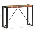 vidaXL Industrial Style Console Table in Solid Reclaimed Wood with Durable Black Powder-Coated Steel Legs - Easy Assembly, Ideal for Living Room or Hallway