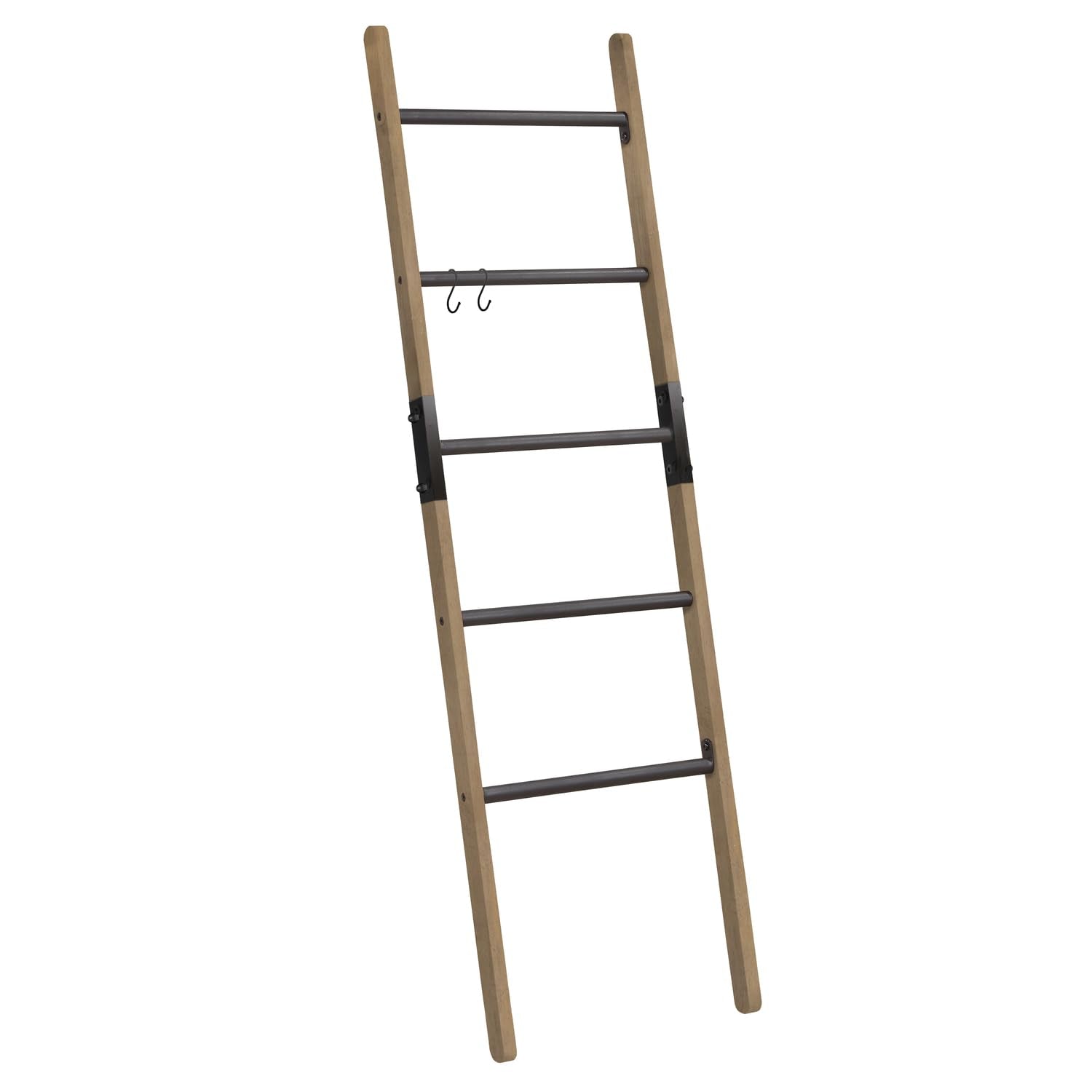 60 Solid Wood & Steel Blanket Ladder