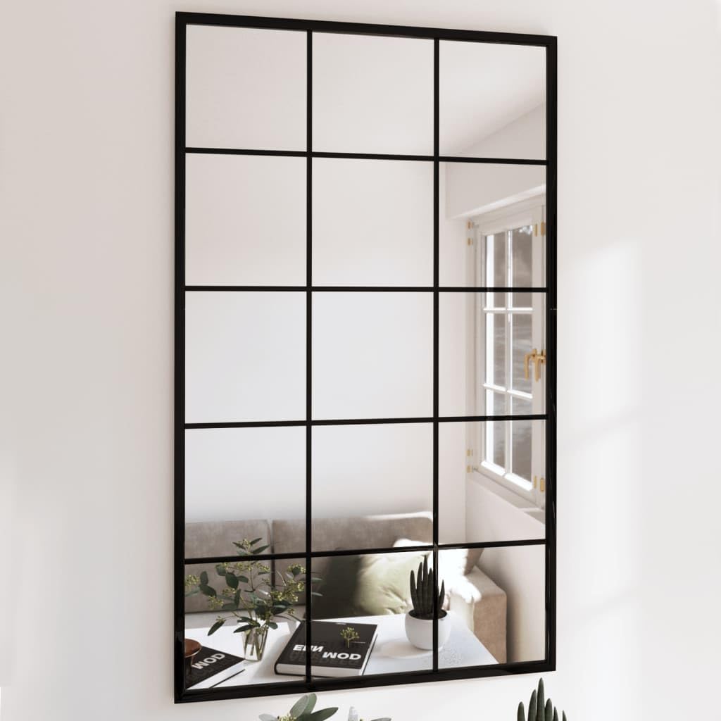 Vidaxl Wall Mirrors 3 Pcs Black 100X60Cm Metal