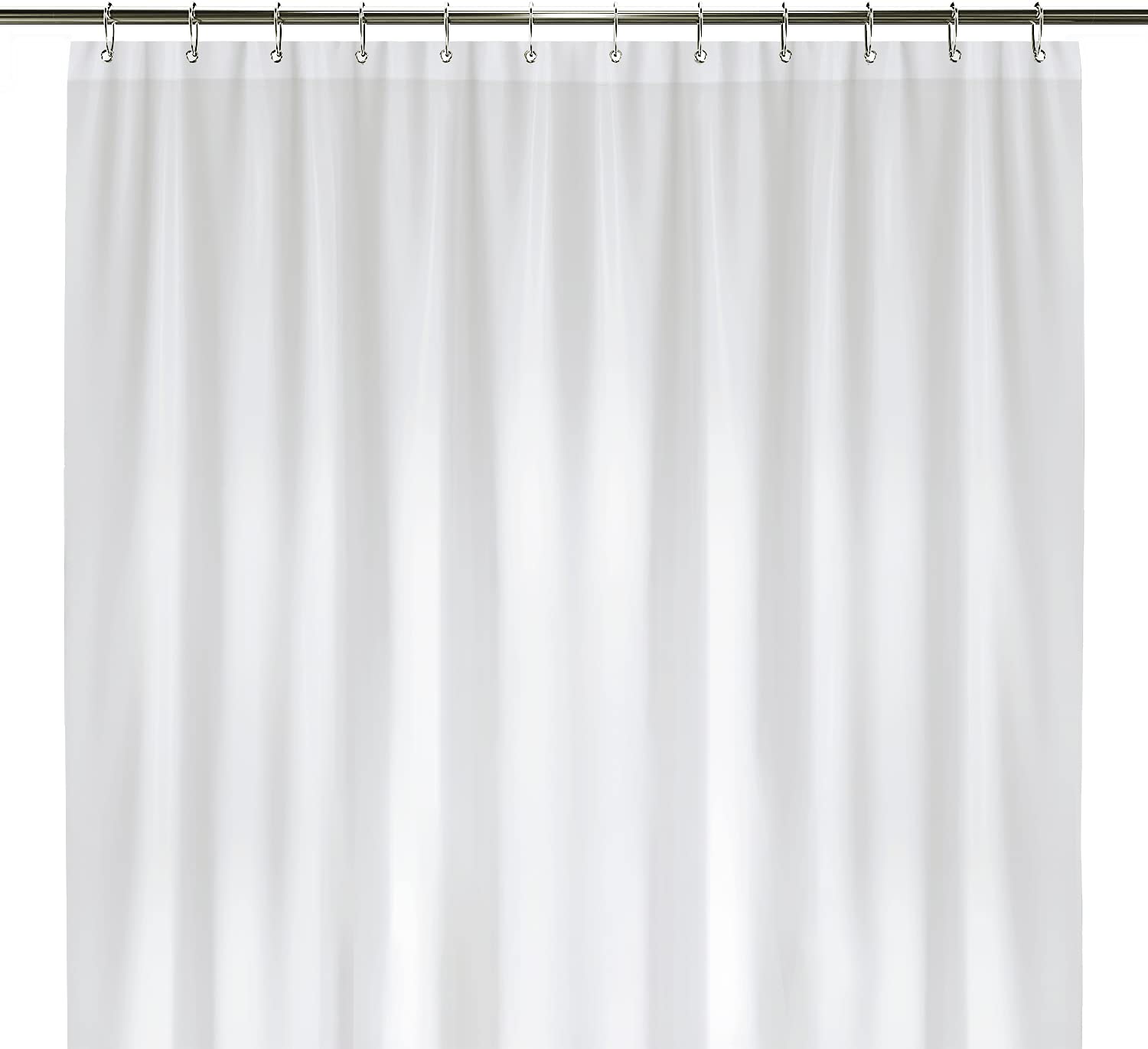Liba Bathroom Shower Curtain - Waterproof Plastic Shower Curtain Premium Peva Non-Toxic With Rust Proof Grommets White 10G Heavy