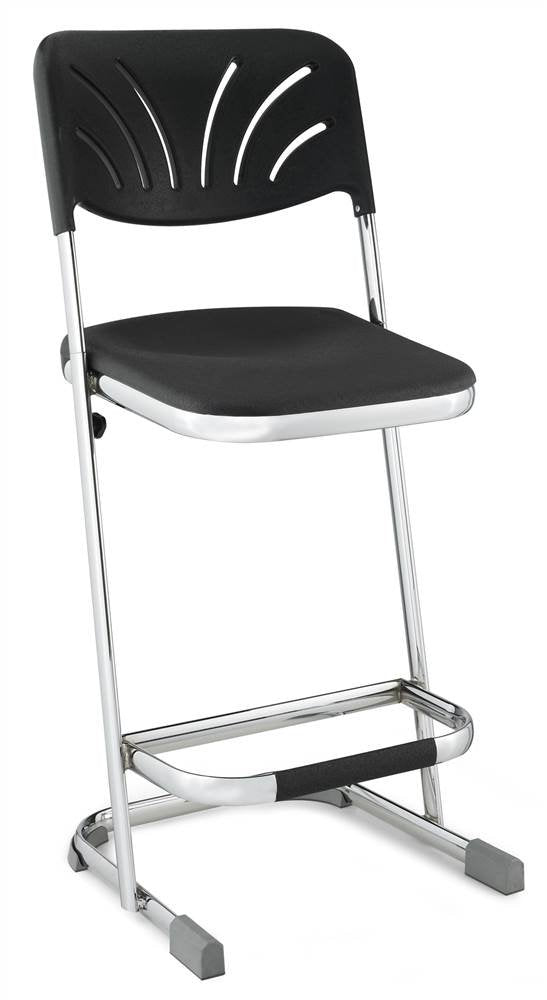 National Public Seating Elephant Z-Stool 24&quot; Stool With Blow Molded Seat And Backrest