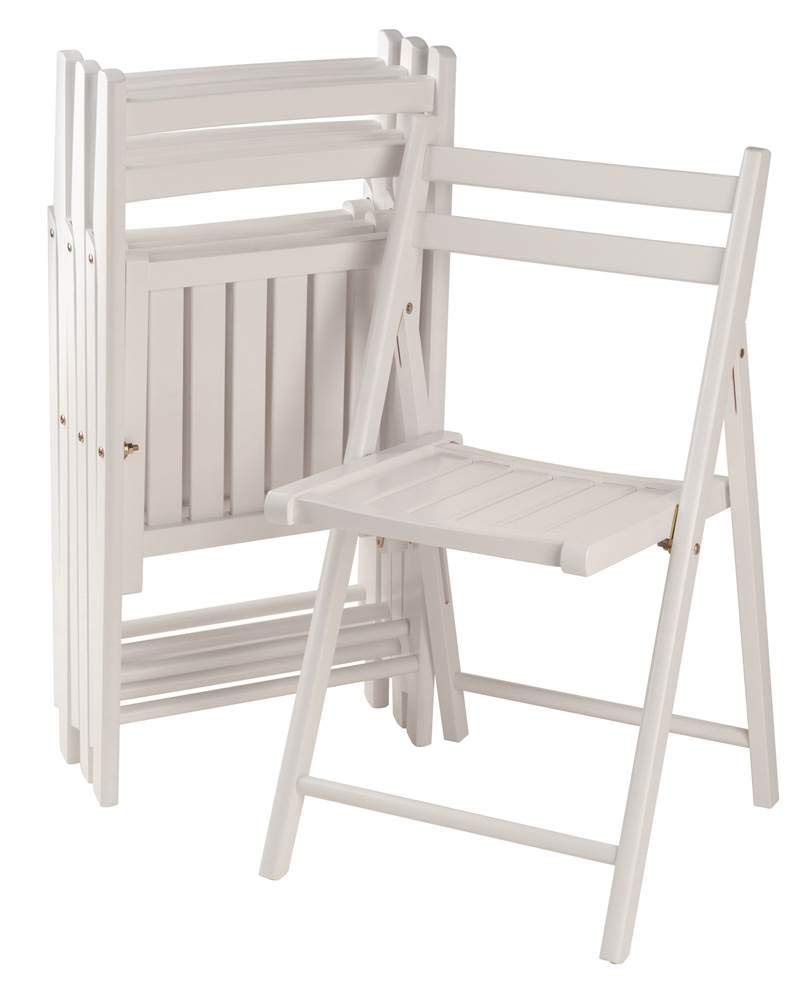 Winsome Robin Folding Set White Chair, Medium, 4-PC