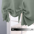 Nicetown Blackout Tie Up Curtains For Bedroom Thermal Insulated Curtains 45 Inches Long Rod Pocket Short Curtains For Small Wind