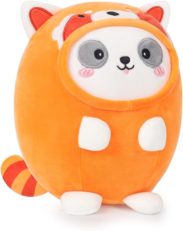 Lombee 12' Cute Plush Pillow Stuffed Animal, Soft Kawaii Plushie Gift For Kids (Red Panda)