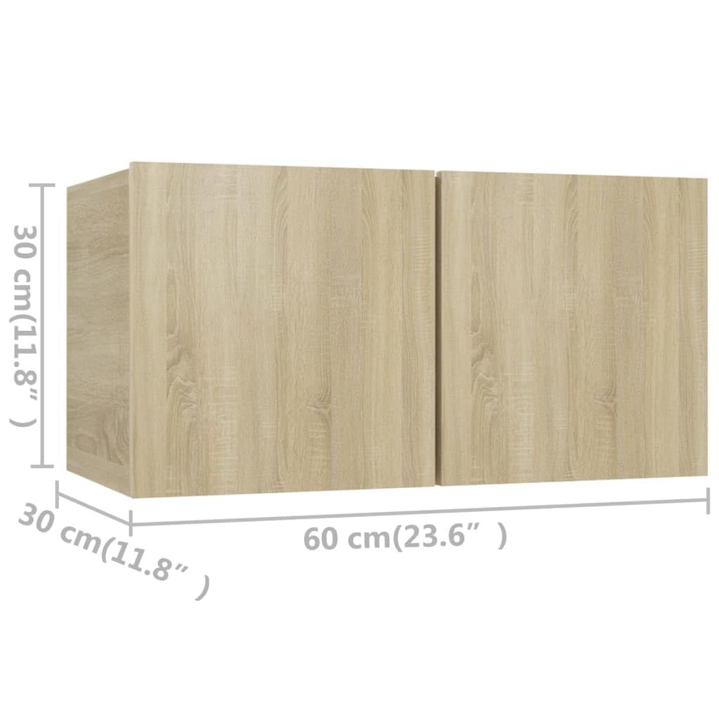 vidaXL 8X TV Cabinets Home Living Room Furniture TV Stand HiFi Stereo Cabinet Media Unit Entertainment Center Sonoma Oak Engineered Wood