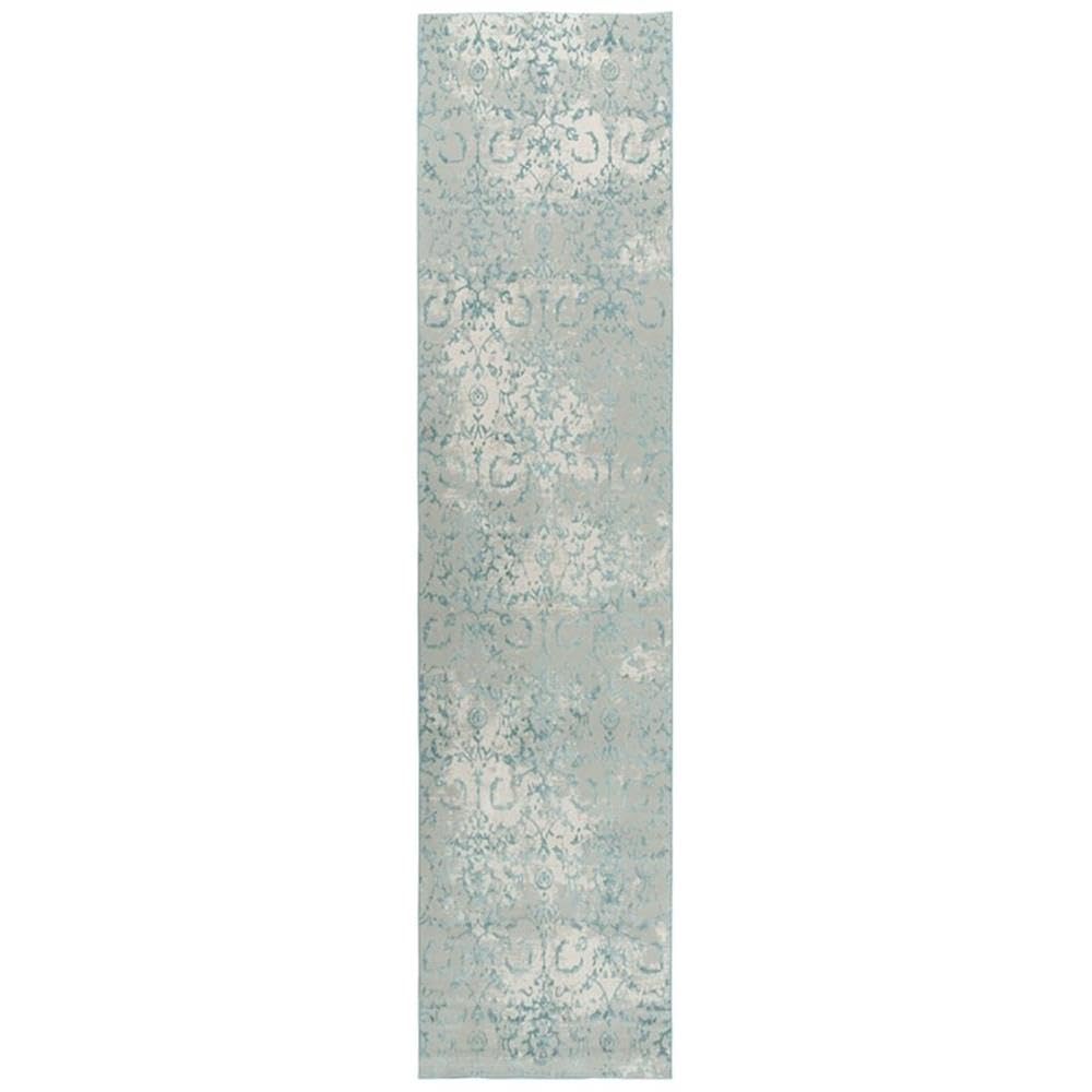 Rizzy Home Alora Decor Glamour 2'7" X 9'6" Vine/Scroll Gray/Blue/Gray/Rust/Blue Area Rug