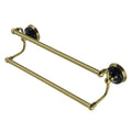 Kingston Brass BA91318AB Water Onyx Dual -Towel Bar, Antique Brass