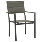 vidaXL Garden Chairs Set of 2 Textilene and Steel Grey and Anthracite