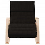 vidaXL Modern Style Rocking Chair with Gentle Rocking Function, Superior Comfort Seat, Breathable Black Fabric