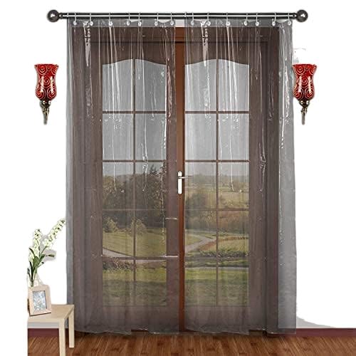 CASANEST PVC 0.18 MM, AC Curtain 8 FT Length,Rings Included,Size=4.5 ft Wide x 8 ft Long Curtain0028