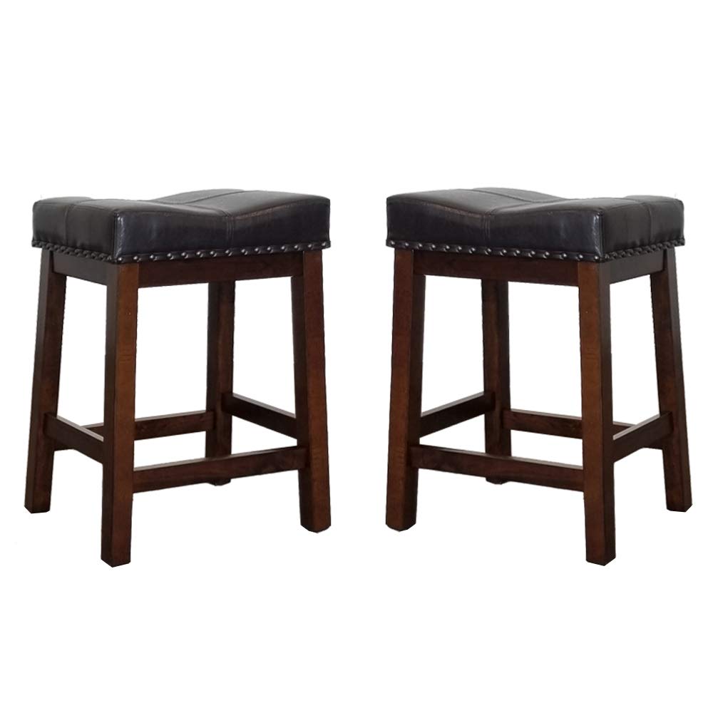 Kona 24&quot; Tall Backless Counter Stool, Set of 2, Raisin