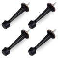 Homotek 4 Pack Heavy Duty Solid Rigid Door Stop With Soft Rubber Tip, Zinc Die Cast Door Stopper Protect Wall & Door, Oil Rubbed