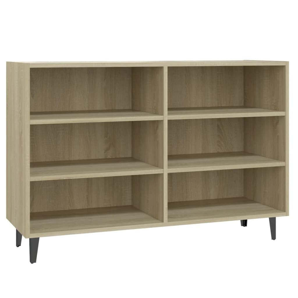 vidaXL Sideboard Home Indoor Bedroom Living Room Storage Buffet Book Side Console Cabinet Highboard Furniture Sonoma Oak Engineered Wood