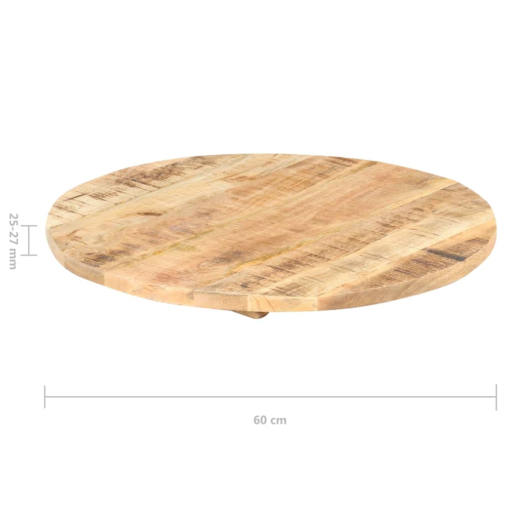 vidaXL Table Top Replacement Office Solid Wood Mango Round 0.98"-1.06" 23.6"