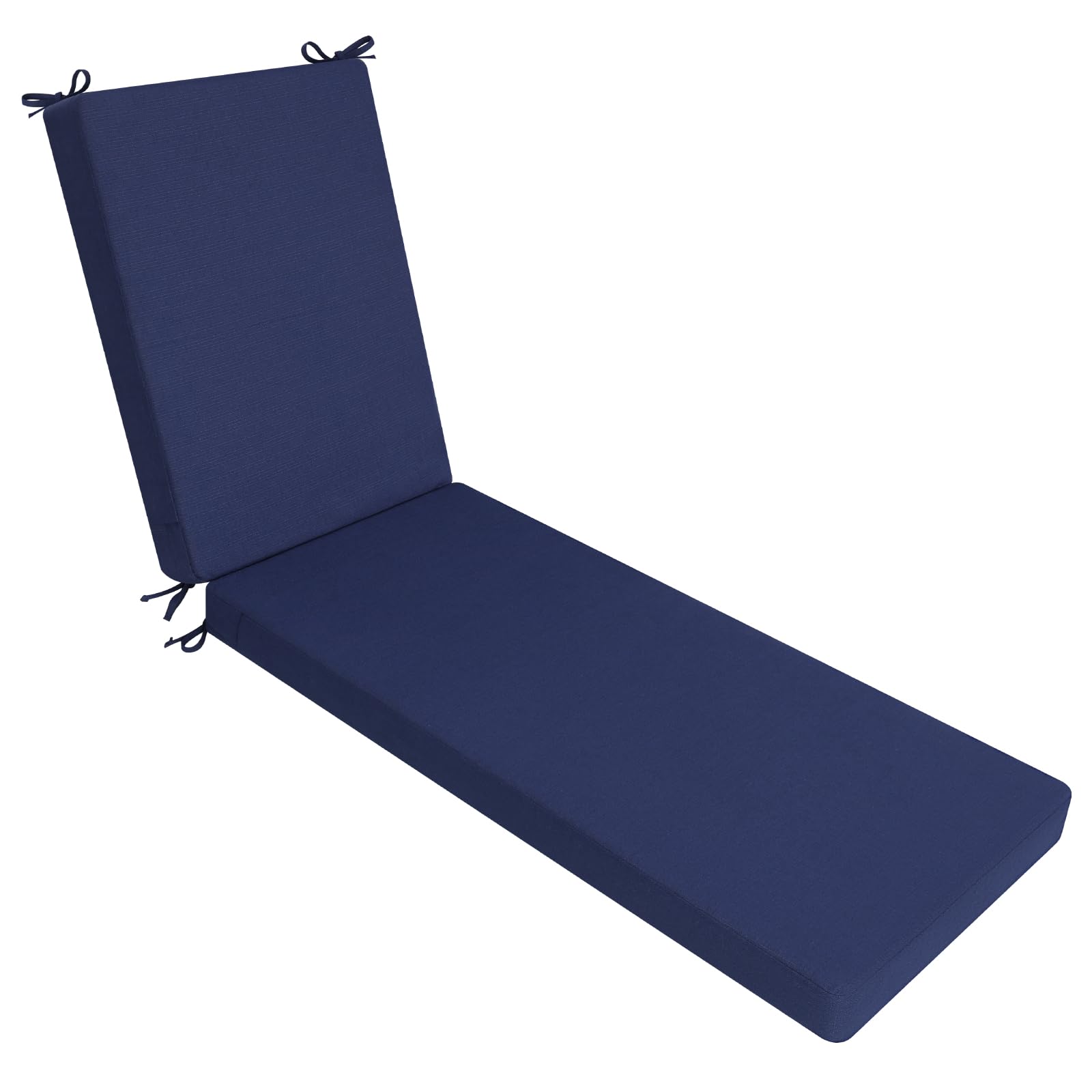 Favoyard Outdoor Lounge Chair Cushion 72X21X3 In Rainproof Color Fade-Resistant & Removable Cover Patio Chaise Lounge Cushion Wi
