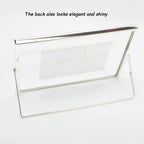 Ahago Silver Floating Frame (6''X8'', Horizontal), For Picture 5X7, 4X6, 3X5, Tabletop Shelf Photo Frame, Home Or Office Decor,