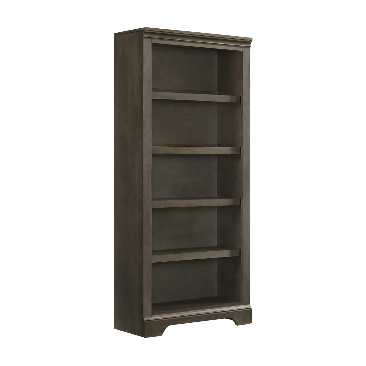 Intercon San Mateo Home Office RTA-72 Tall Bunching Bookcase with 5 Compartments, Gray