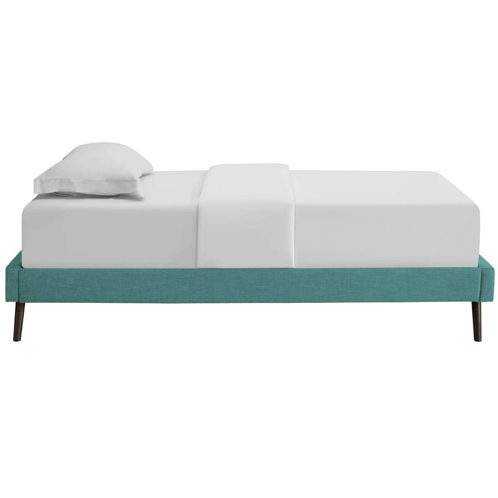 Modway Loryn Upholstered Twin Platform Bed Frame With Wood Slat Support In Teal