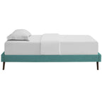 Modway Loryn Upholstered Twin Platform Bed Frame With Wood Slat Support In Teal