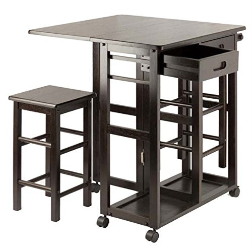 Ergode Wood Suzanne 3-Piece Space Saver Set: Versatile, Compact, Coffee Finish