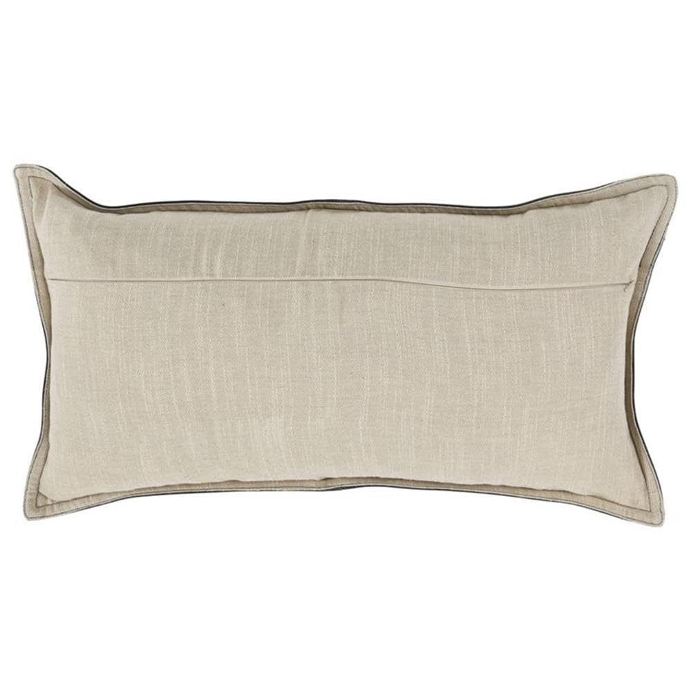 Kosas Home Cheyenne 14X26 Transitional Leather Throw Pillow In Nightfall Blue