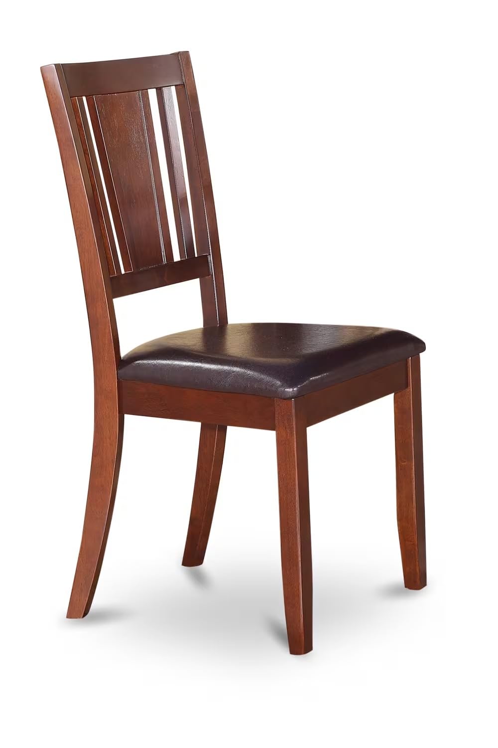 East West Furniture CADU6C-MAH-LC Capri 6 Piece Modern Set Contains a Rectangle Wooden Table and 4 Faux Leather Dining Chairs with a Bench, 36x60 Inch, Mahogany