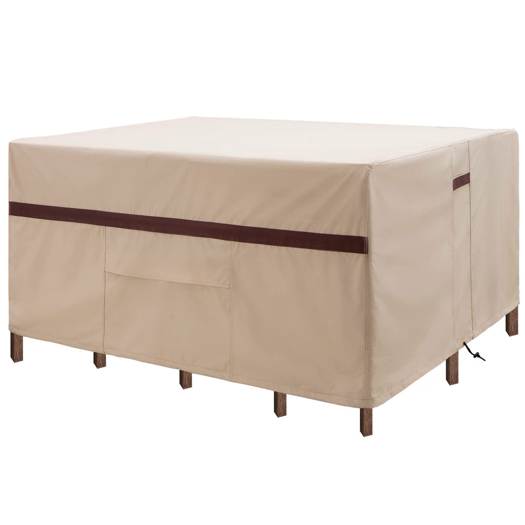Square Patio Table Cover 92''L X 92''W X 32''H Waterproof 600D Patio Dining Table And Chairs Cover Square Large